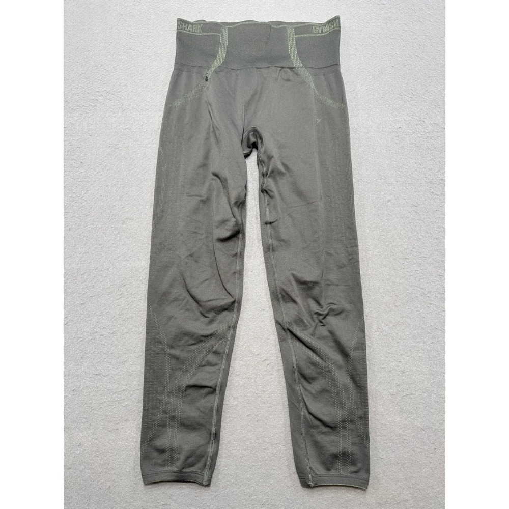 Gymshark Leggings Women's Small Olive Green High Rise Seamless Compression Yoga